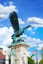 Turul Statue on Habsburg Gates in Budapest Royalty Free Stock Photo