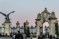 Turul statue and Royal Palace gates, Budapest Royalty Free Stock Photo