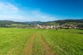 Turzovka town with hills around in Slovakia