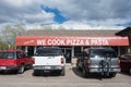 Tusayan, Arizona - Exterior view of the We Cook Pizza and Pasta, a longstanding restaurant right outside of the