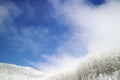 Tuscan Apennines covered with snow covered