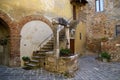 Tuscan backyard with the well Royalty Free Stock Photo