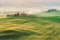 Tuscan house in the hills among the cypresses, Italy