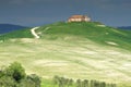 Tuscan landscape with farmhouse Royalty Free Stock Photo