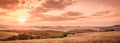 Tuscan sunset landscape Royalty Free Stock Photo