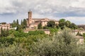 Tuscan Village with Bell Tower Royalty Free Stock Photo