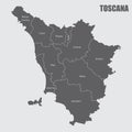 Tuscany administrative map