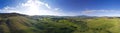 Tuscany aerial panorama hill landscape