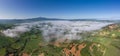 Tuscany aerial panorama at morning