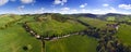 Tuscany aerial panorama landscape