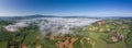 Tuscany aerial panorama at morning