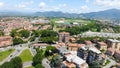 Tuscany countryside with campaign and homes, Italy Royalty Free Stock Photo