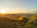 Tuscany countryside hills, stunning aerial view in spring Royalty Free Stock Photo