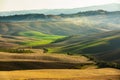 Tuscany countryside panorama in the morning. Italy Royalty Free Stock Photo