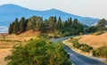 Tuscany sunrise countryside, Italy Royalty Free Stock Photo