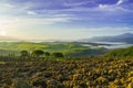 Tuscany, farmhouse and landscape on the hills of Val d'Orcia - Italy