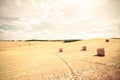 Tuscany with hay bales