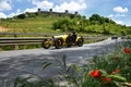 Tuscany, Italy - May 2019: unidentified drivers on BUGATTI TYPE 35 A 1925