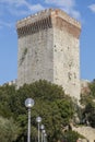 Medieval tower at Castiglione del Lago. Tuscany. Italy.