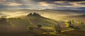 Tuscany Landscape,autumn field,Italy,Val,D,Orcia Royalty Free Stock Photo