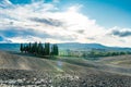 Tuscany landscape at gentle sunriset light. Italy, Europe Royalty Free Stock Photo