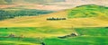 Tuscany landscape panorama at sunset, Val d Orcia, Italy