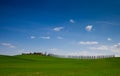 Tuscany landscape with typical farm house Royalty Free Stock Photo