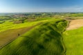 Tuscany panoramic view from drone in the spring time
