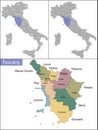 Illustration of Tuscany is a region in central Italy