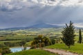 Tuscany rural landscape early in the morning. Royalty Free Stock Photo