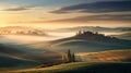 Tuscany Sunrise: A Captivating Winter Morning In 8k Resolution