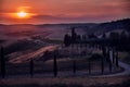 Tuscany Sunset Landscape