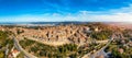 Tuscany, Volterra town skyline, church and panorama view. Maremma, Italy, Europe. Panoramic view of Volterra, medieval Tuscan town