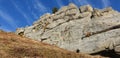 Tustan mountain castle rocks sky Royalty Free Stock Photo