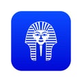 Tutankhamen mask icon digital blue