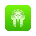 Tutankhamen mask icon digital green