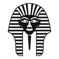 Tutankhamen mask icon, simple style