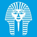 Tutankhamen mask icon white