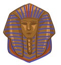Tutankhamun, gold tomb of pharaoh mummy vector