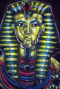 Tutankhamun mummy mask mural