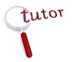 Tutor with magnifiying glass