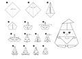 Tutorial how to make simple origami santa claus