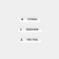 Tutorial, Order Now & Free Trial Buttons Royalty Free Stock Photo