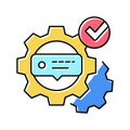 tutorial processing color icon vector illustration Royalty Free Stock Photo
