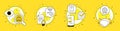 Tutorials, Employees group and Swipe up icons set. Insurance medal sign. Vector