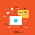 Tutorials Flat Vector Concept