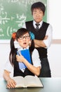 Tutoring nerd student Royalty Free Stock Photo