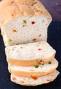 Tutti frutti bread - sweet milk bread Royalty Free Stock Photo