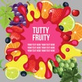 Tutty fruity template Royalty Free Stock Photo
