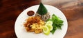 Tutug Oncom Rice served with Fried Tofu, egg, raw cucumber and basil leaves with sambal